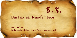 Berhidai Napóleon névjegykártya